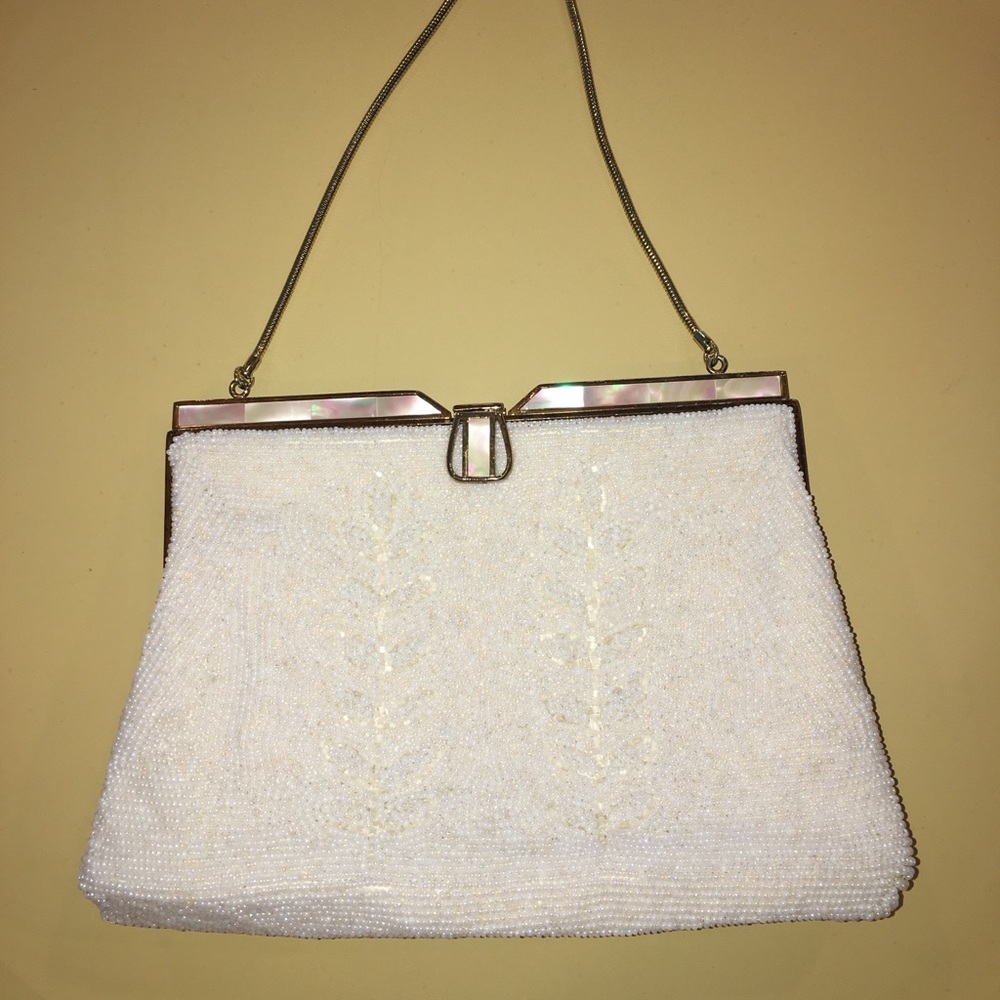 Vintage beaded clutch .